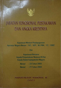 Image of JABATAN FUNGSIONAL PUSTAKAWAN DAN ANGKA KREDITNYA